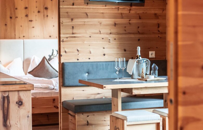 Essbereich in Holzlodge